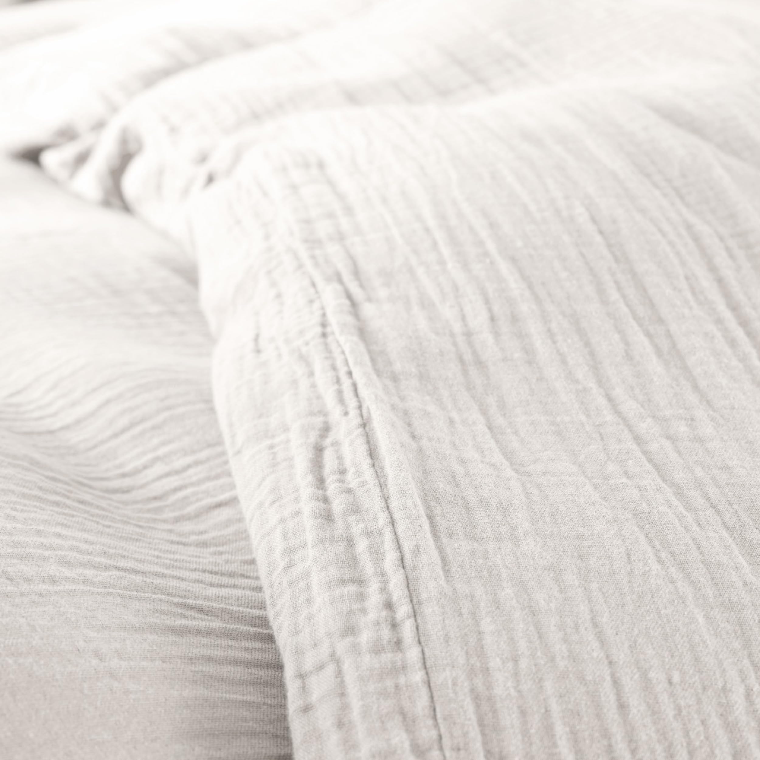 Promo Linge Pack Parure Gaze Coton Blanc 240x220 cm