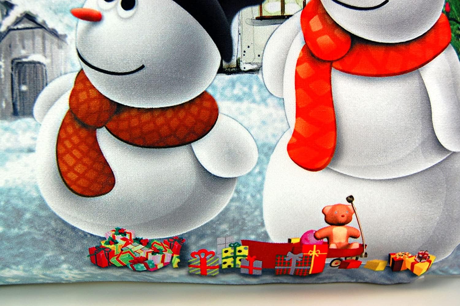 Texpot Tischdecken Nappe Noël 150x150 Ronde Bonhomme Neige