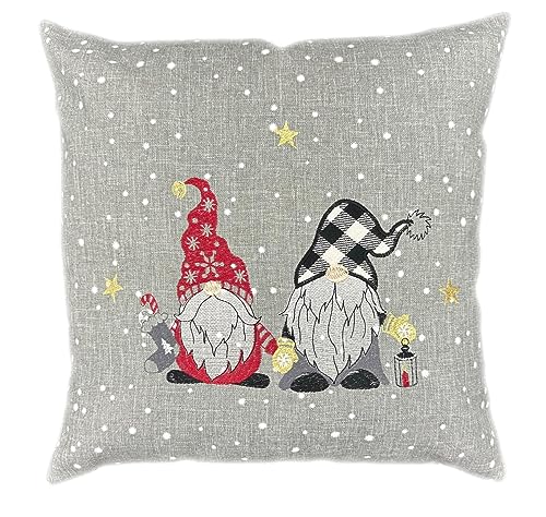 Texpot Kissenhüllen housse coussin 40x40 gris clair Noël