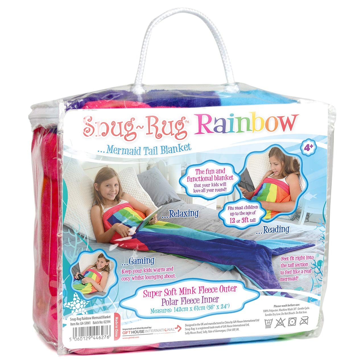 Snug Kids Snug-Rug Plaid Sirène Enfant Arc-en-ciel