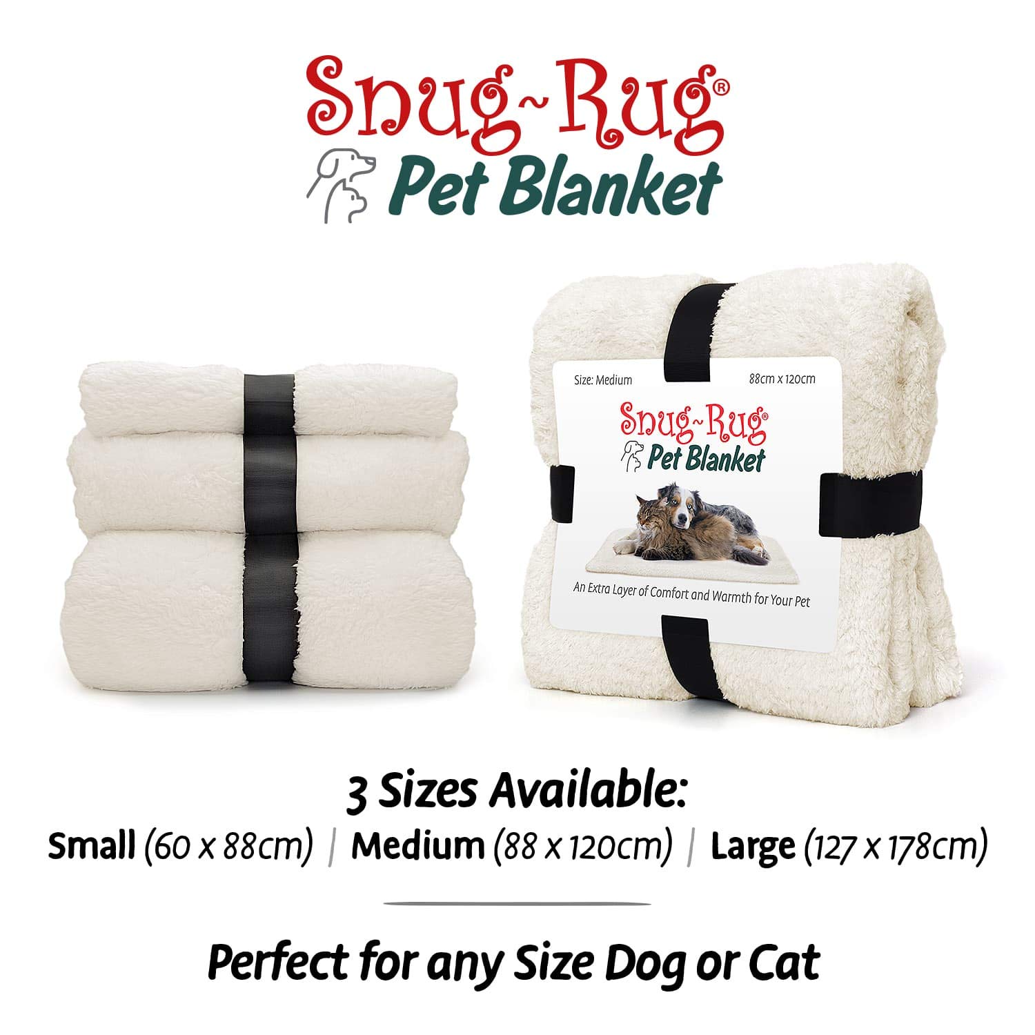 Snug Snug-Rug Sherpa Plaid animal Crème 120x88 cm