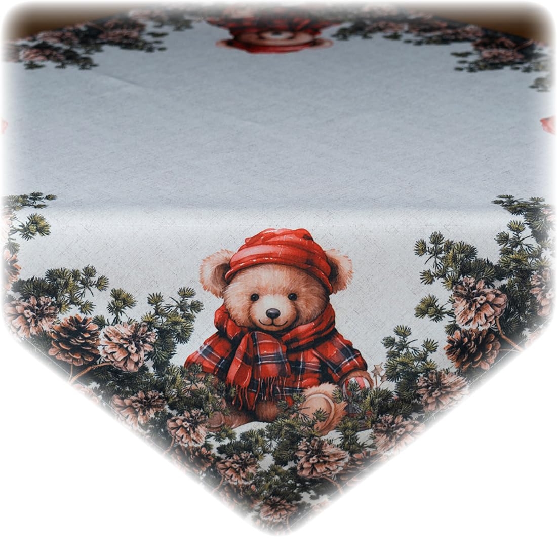 TEXPOT Tischdecken nappe Noël 85x85 cm motif ourson
