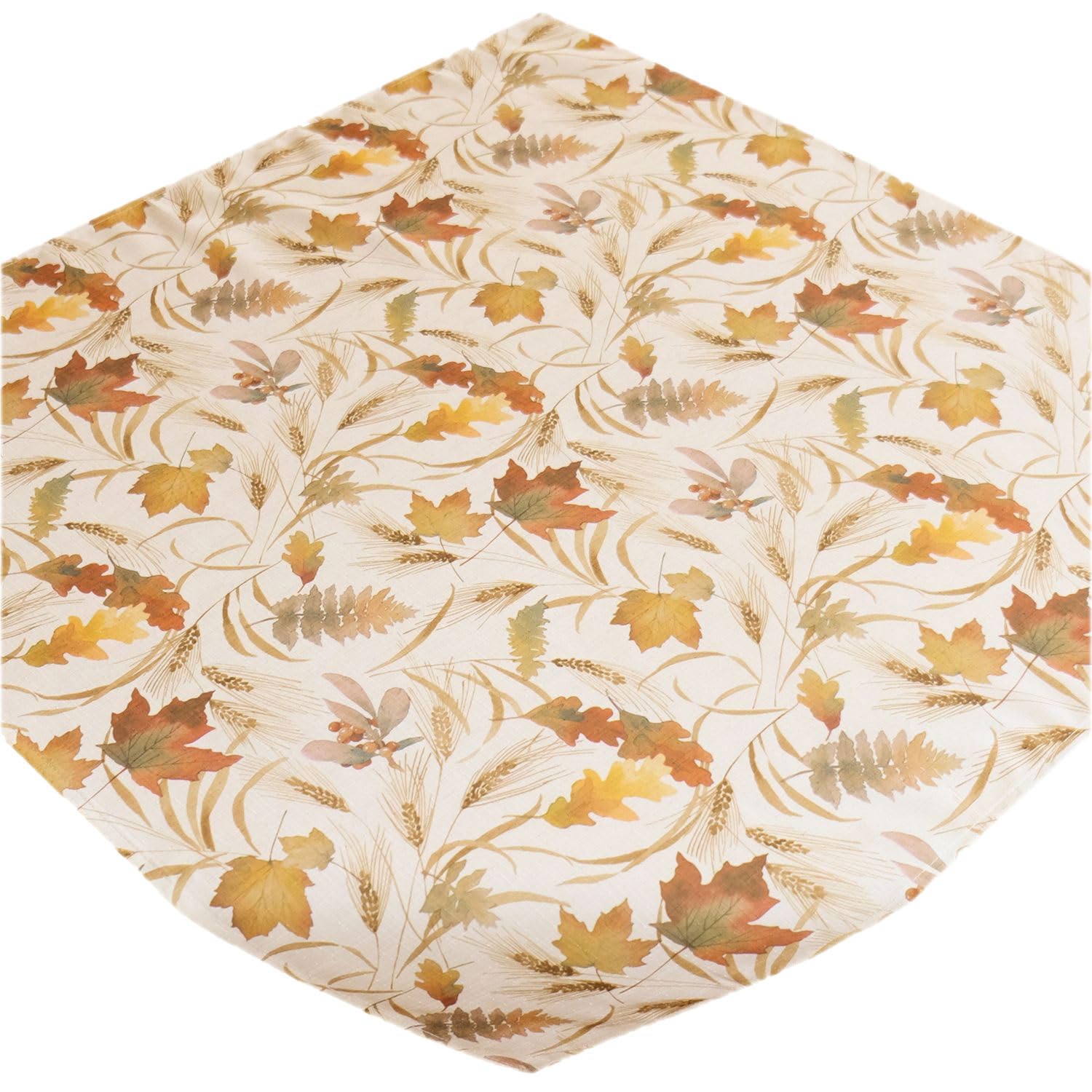 TEXPOT Tischdecken nappe 110x110 cm feuilles fond beige