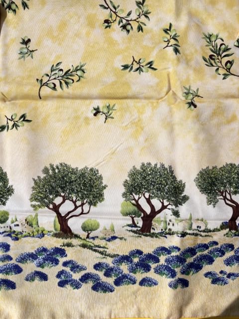 PROMO LINGE Nappes nappe rectangle jaune 180 olivier