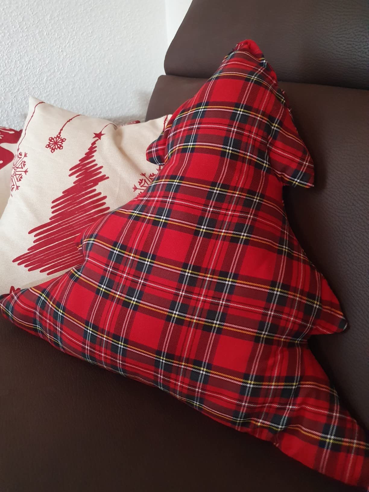TEXPOT Meterware tissu tartan rouge 150cm au mètre