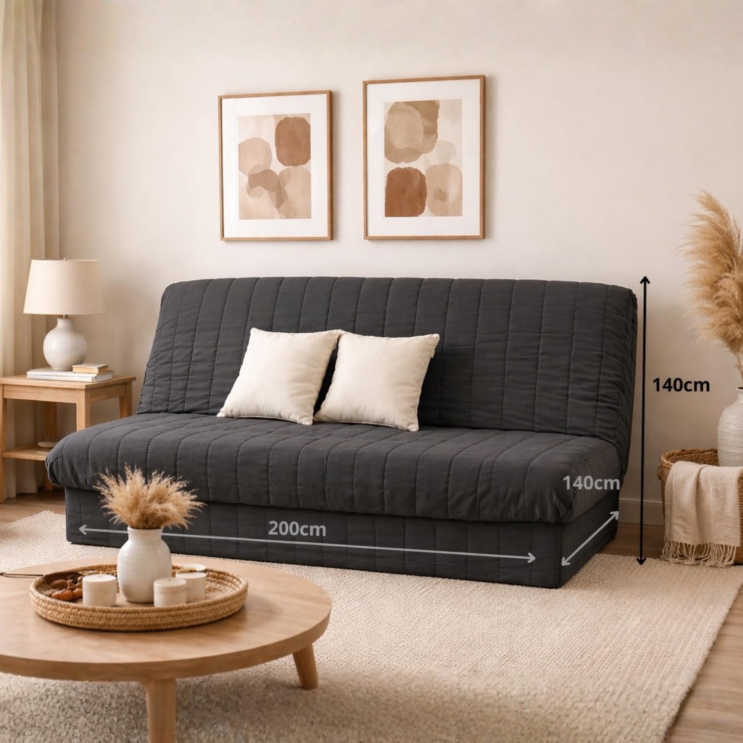 Promo Linge Draps Housse clic-clac matelassée anthracite