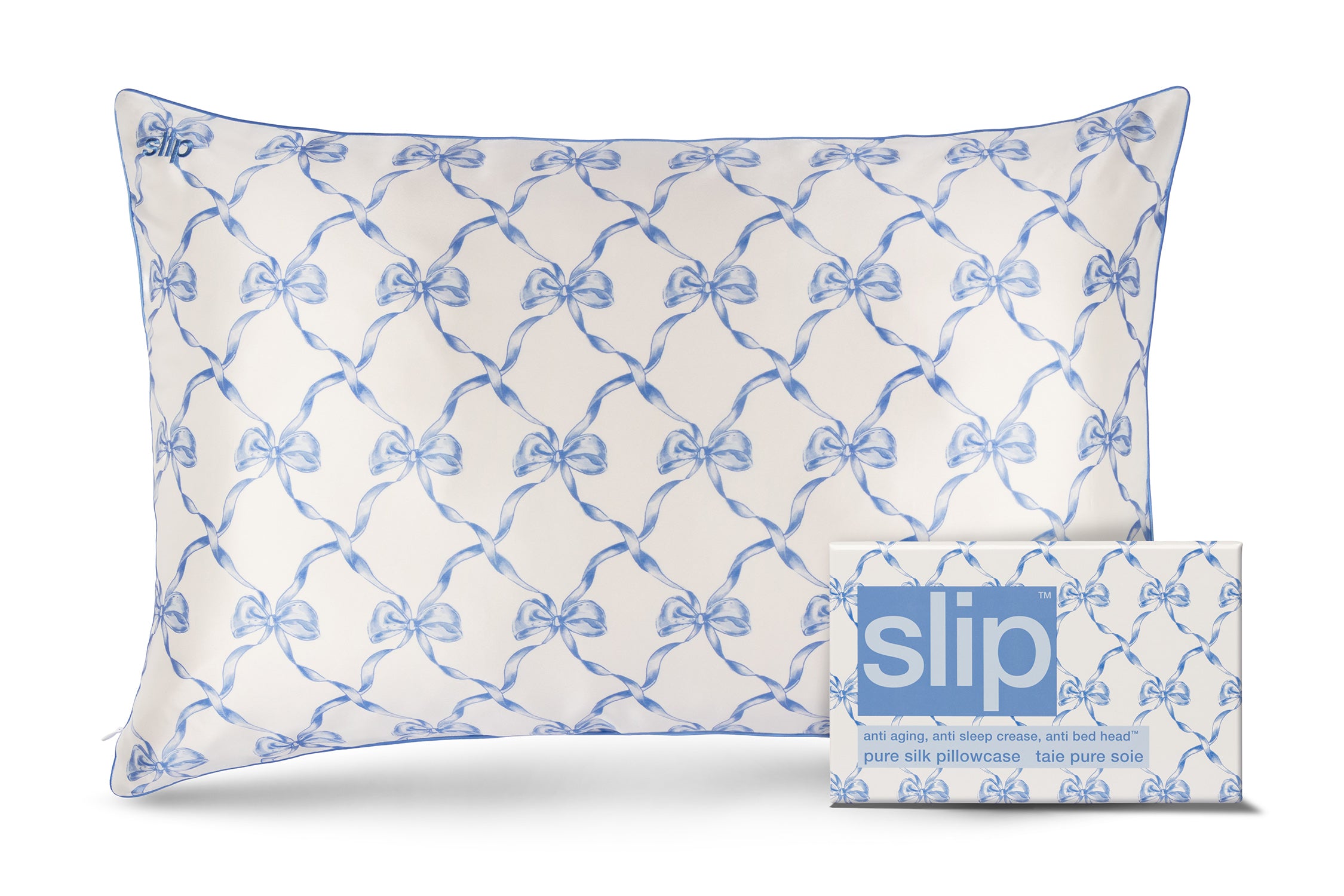 Slip Bowie Queen Zippered taie d'oreiller soie 51x76