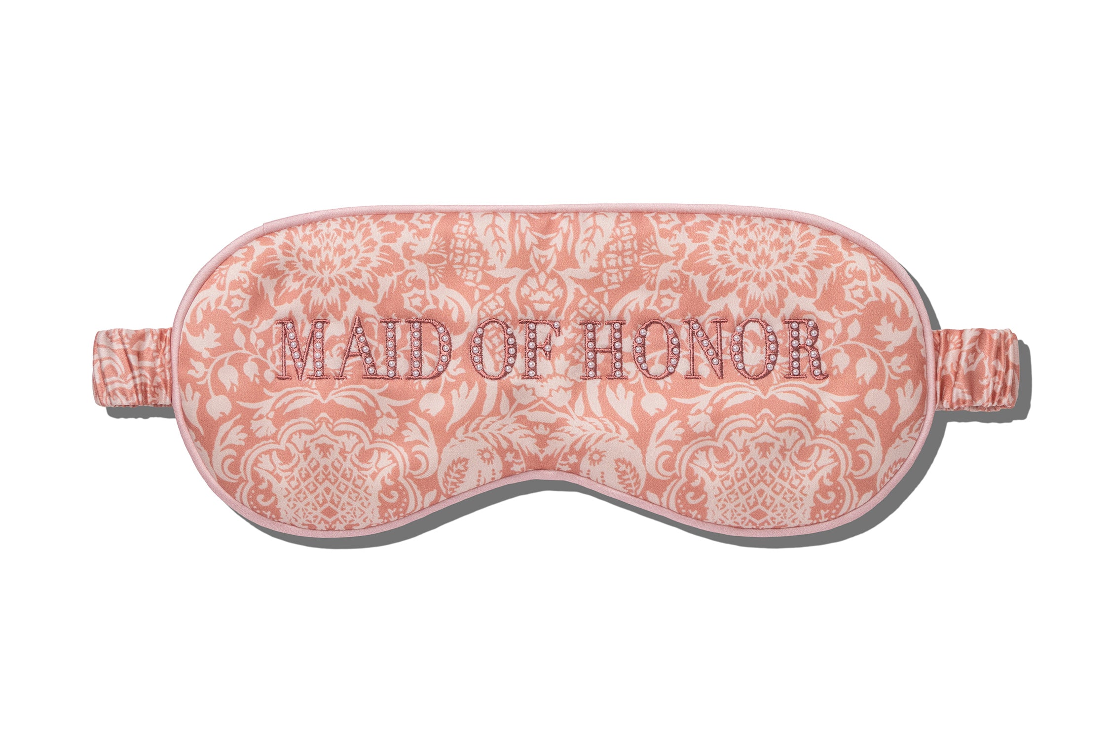 Slip Maid of Honor masque nuit rose soie perle
