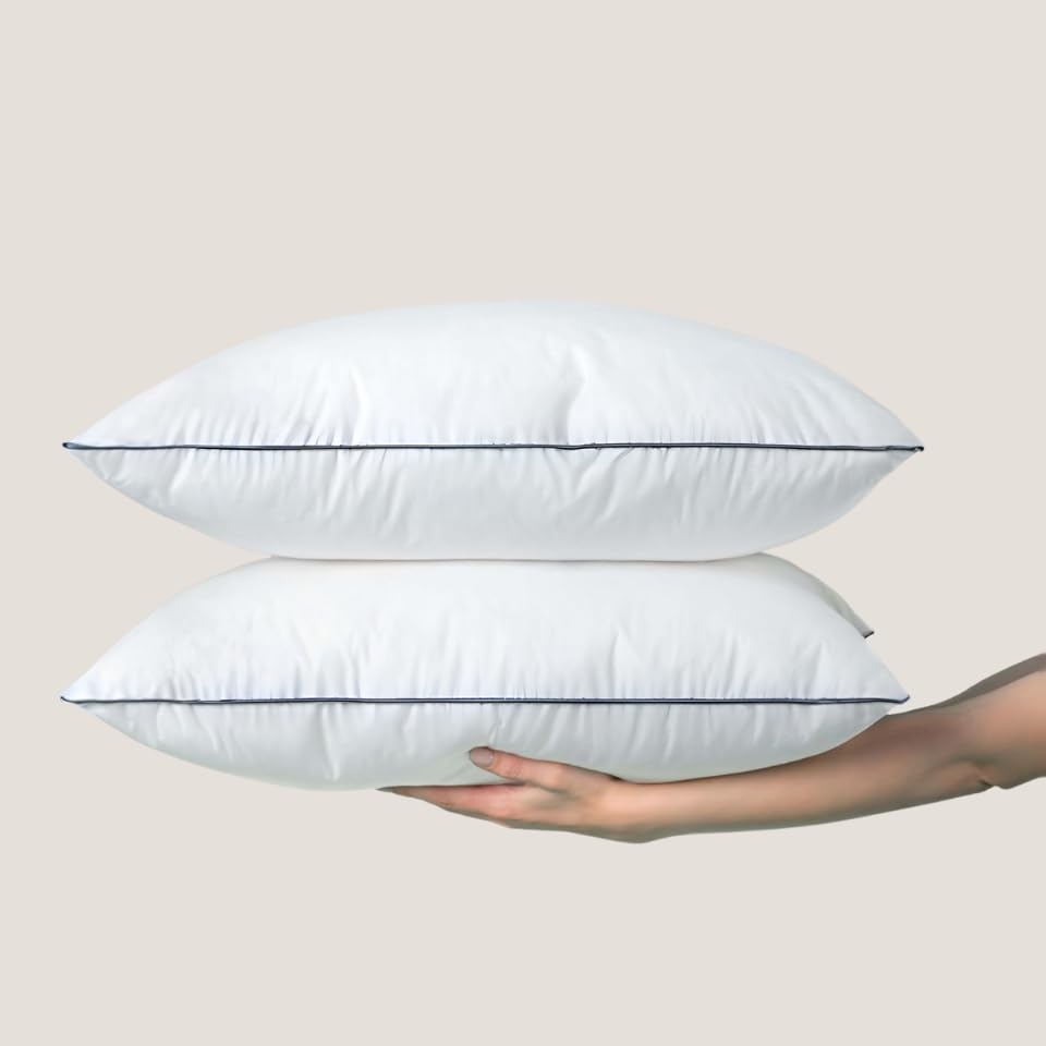 Promo Linge Oreillers Lot 2 50x70 cm Oreiller Moelleux Déhoussable