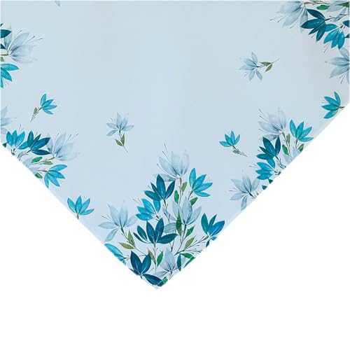 TEXPOT Tischläufer chemin de table 40x85 cm feuilles blanc