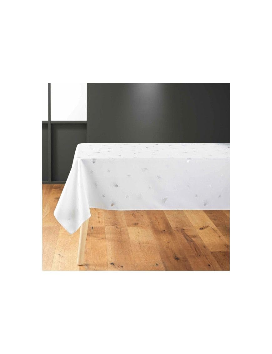 PROMO LINGE Nappes de Fêtes nappe 150x240 cm sapin argent blanc