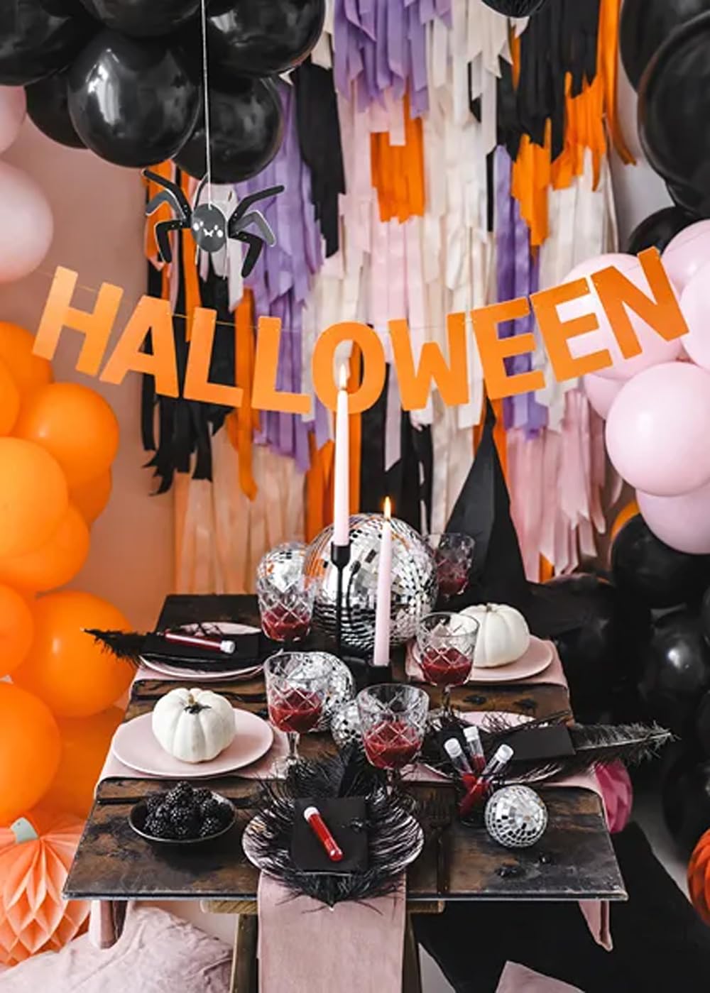 TEXPOT Deko guirlande Halloween orange papier