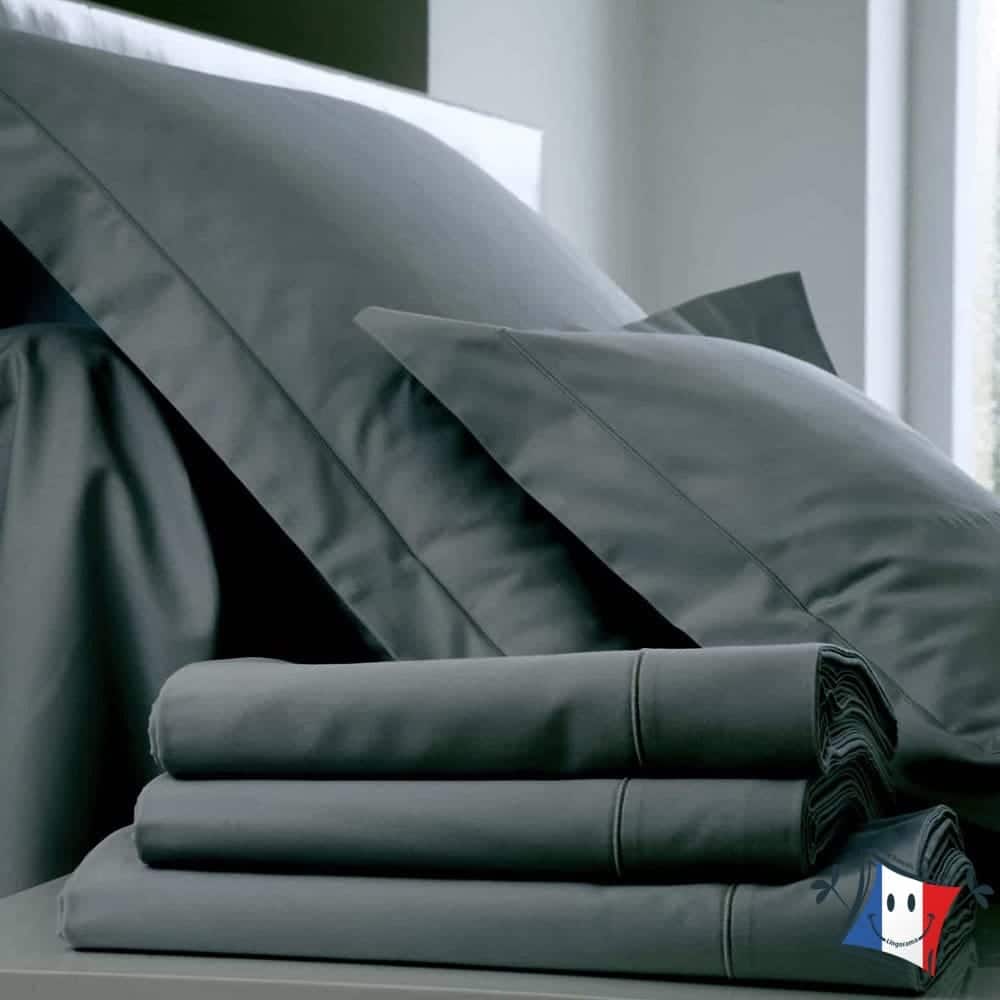 Lingorama Linge de lit Drap-housse satin coton 140x190 blanc