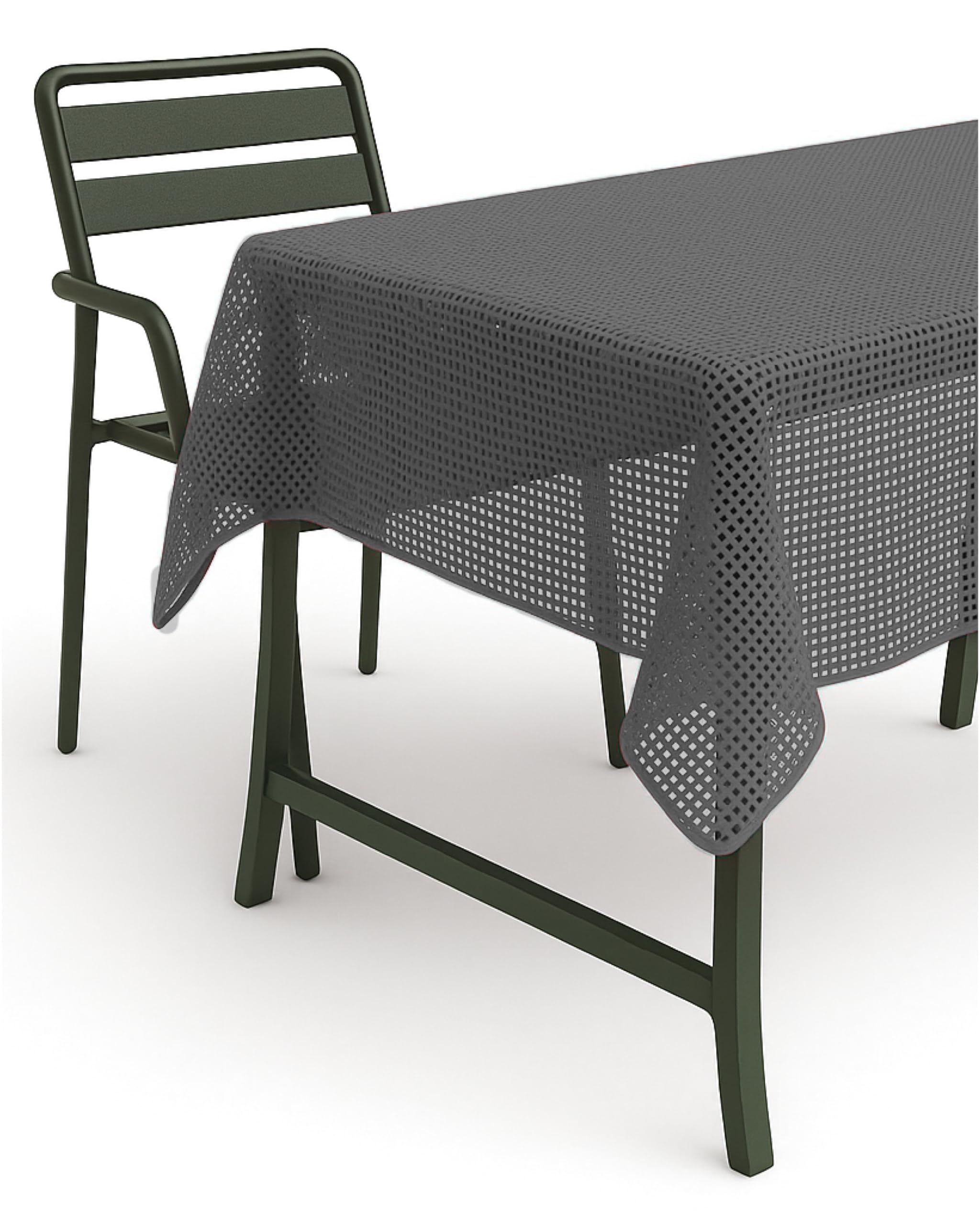 TEXPOT Gartentischdecken nappe ovale 160x220 cm noir PVC