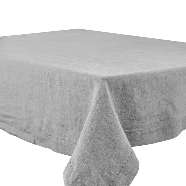 Lingorama Cuisine nappe rectangle lin lavé Harmony béton 170x250