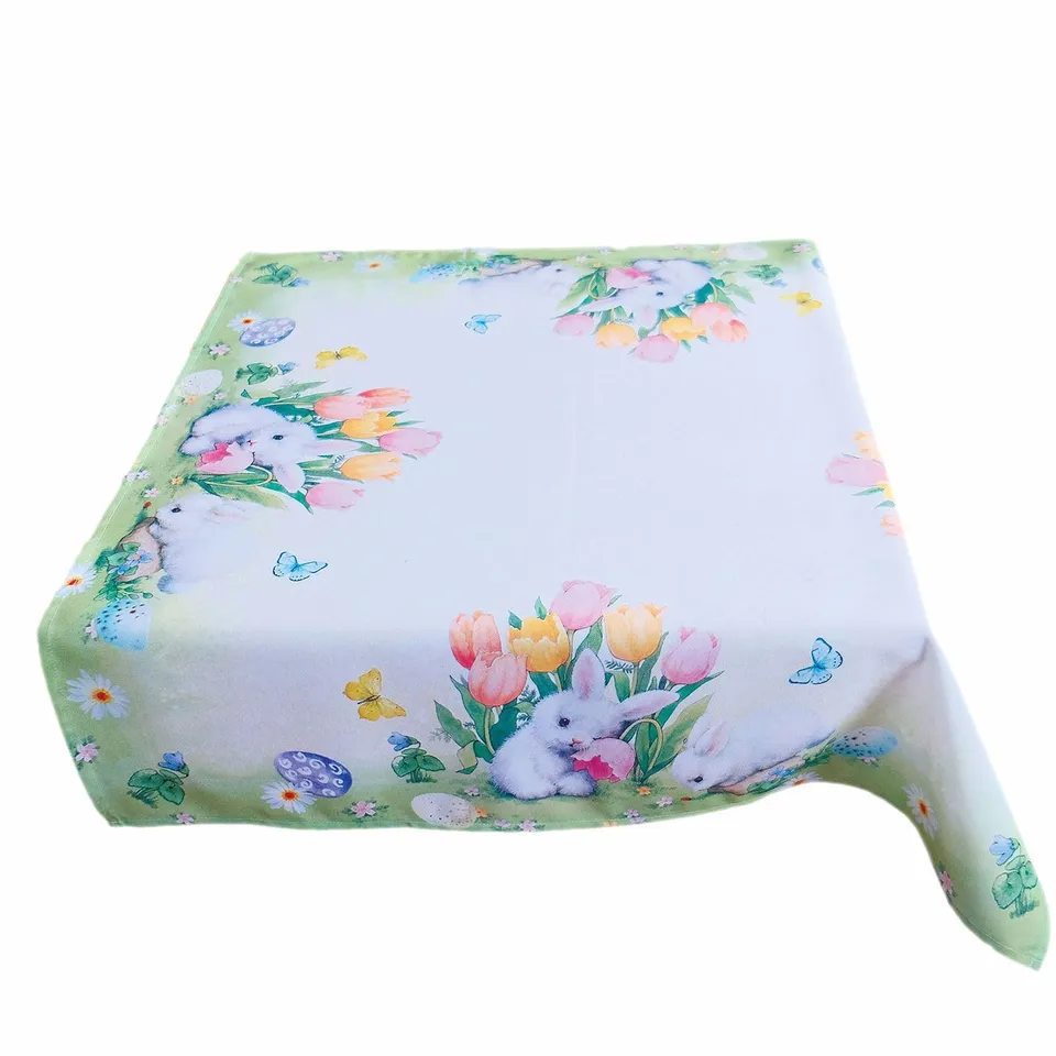 Texpot Tischdecken nappe 85x85 cm lapin Pâques imprimé