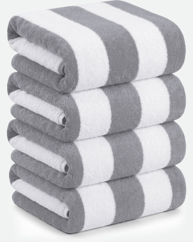 Utopia Bedding Towels Cabana serviette plage coton lot 4
