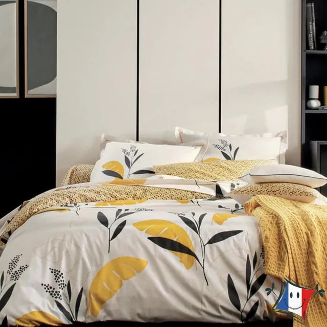 Valauris Bouton d'or housse de couette 280x240 percale