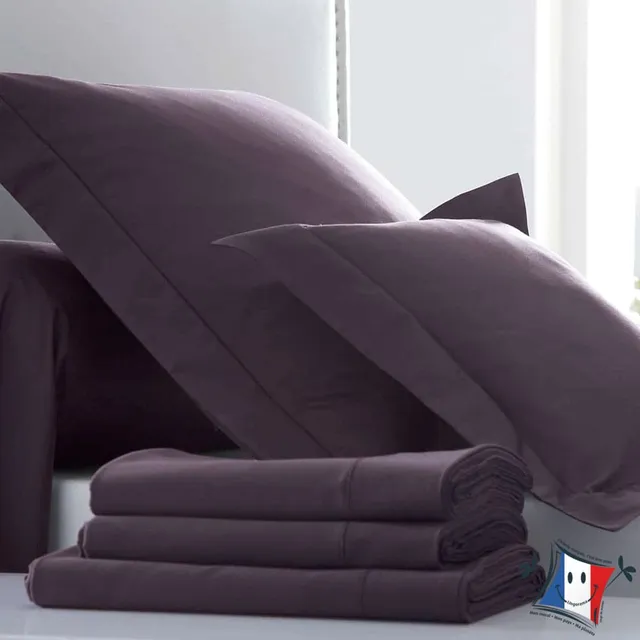 Lingorama Drap-Housse Satin Coton 160x200 Blanc Bonnet 30