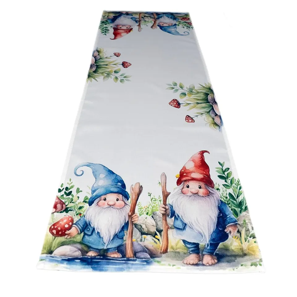 TEXPOT Tischläufer nain prairie nappe 40x110 cm blanc