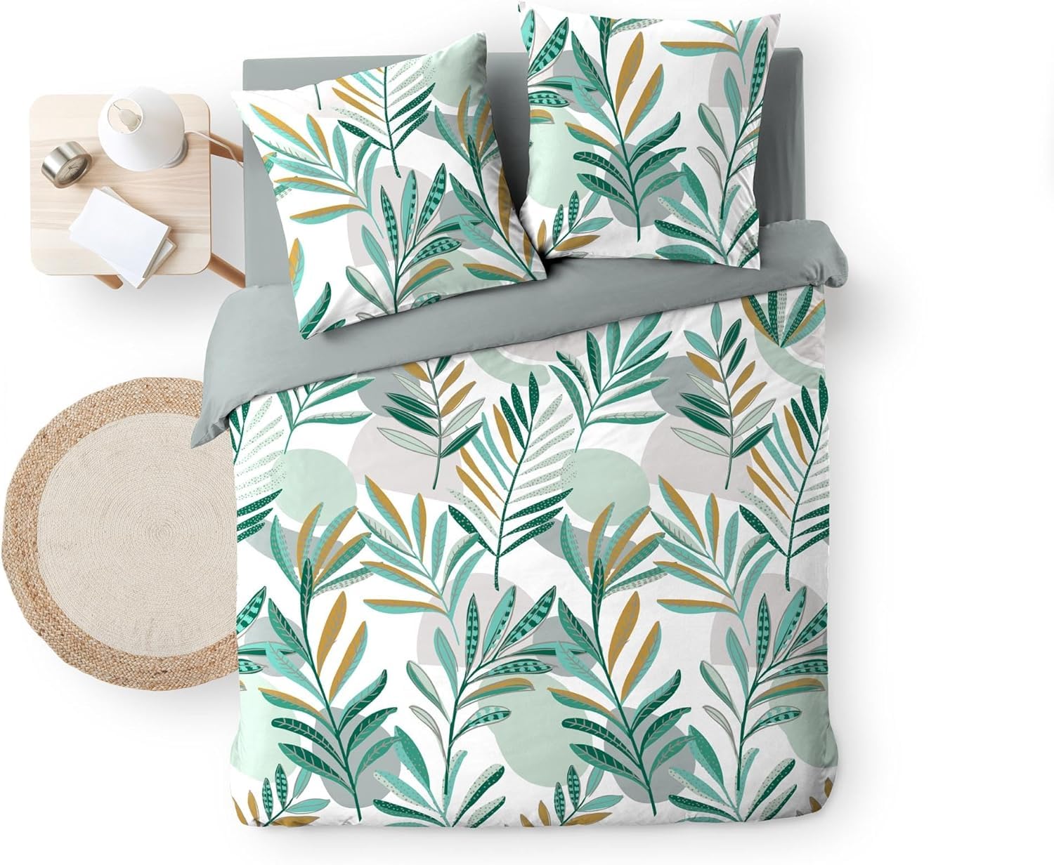 Promo Linge Louna parure de lit 220x240 cm microfibre imprimée