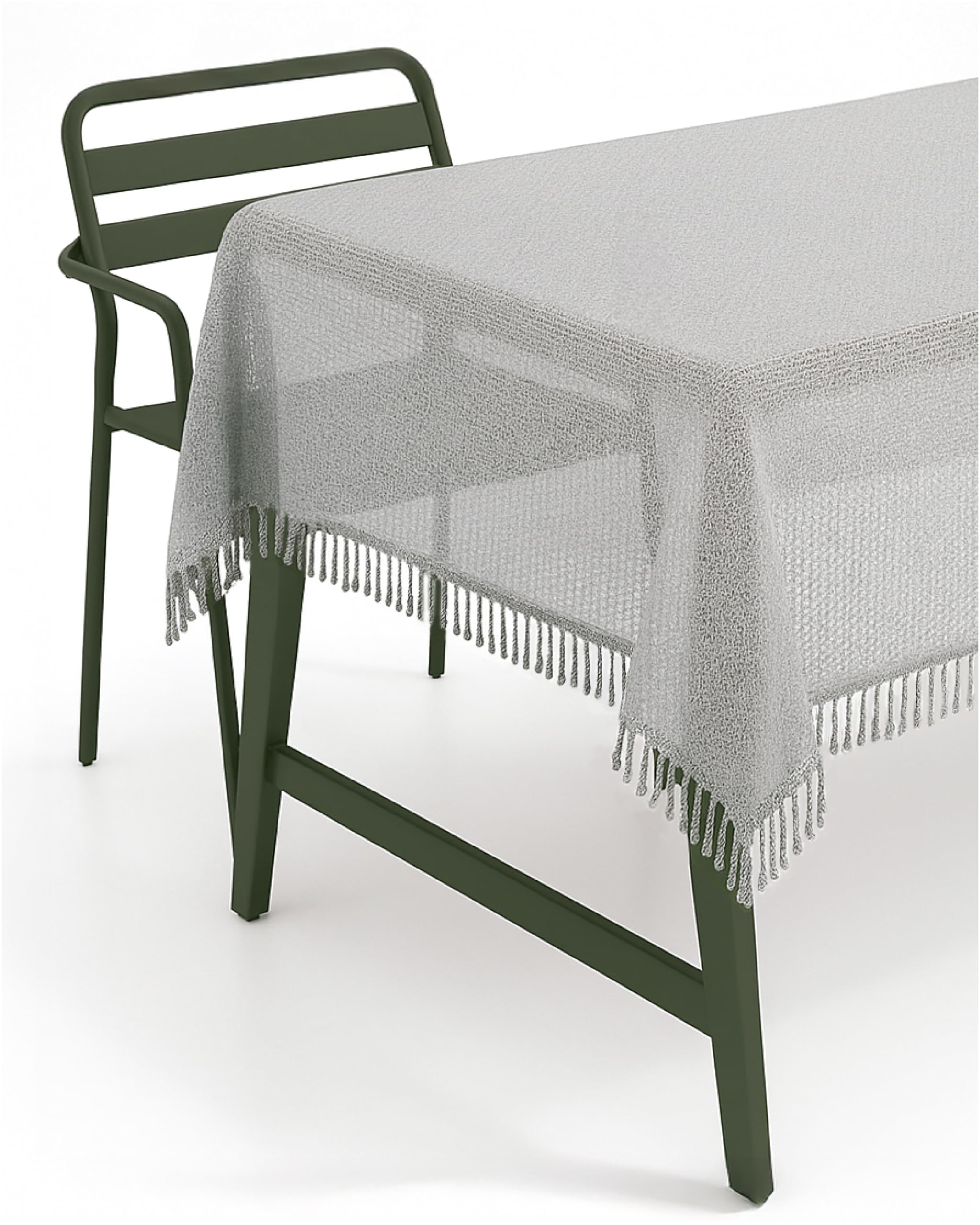 TEXPOT Gartentischdecken nappe jardin gris clair 130x160cm PVC