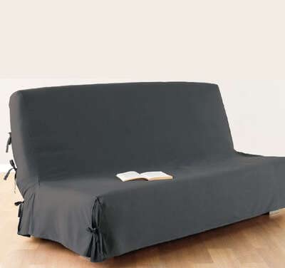 PROMO LINGE Housse Clic Clac 140x200cm Coton Anthracite