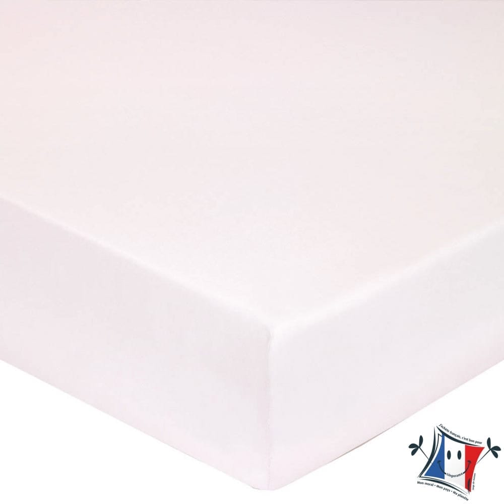 Lingorama Linge de lit Drap housse 160x200 percale coton bonnet 35 cm