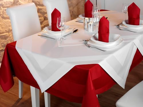 TEXPOT Chemin de table 130x40 cm bordeaux coton