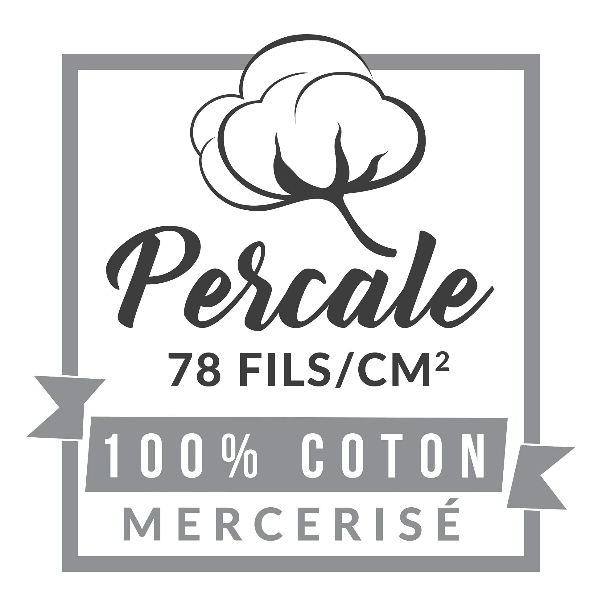 Promo Linge Draps Housse percale 90x190 drap coton anthracite
