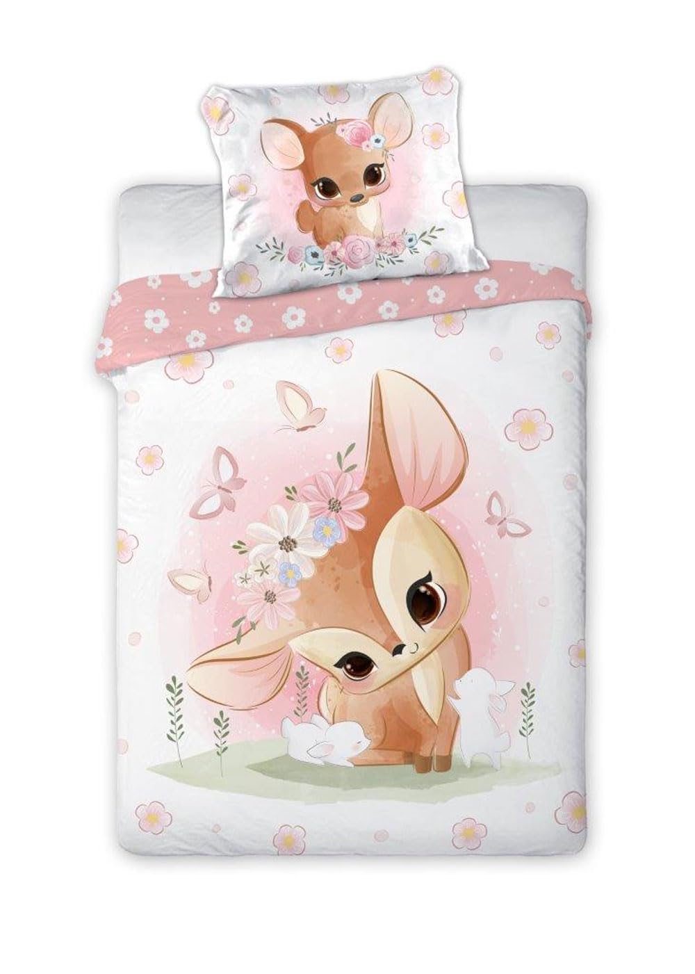 Texpot Kinderbettwäsche parure enfant chevreuil 100x135