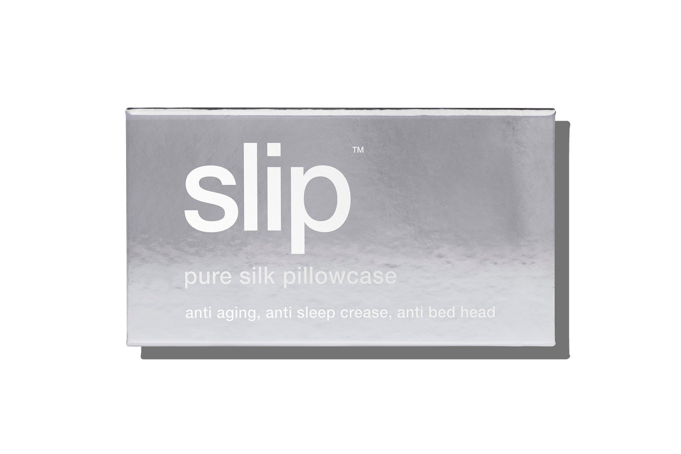 Slip King taie d'oreiller soie argent 51x91 cm