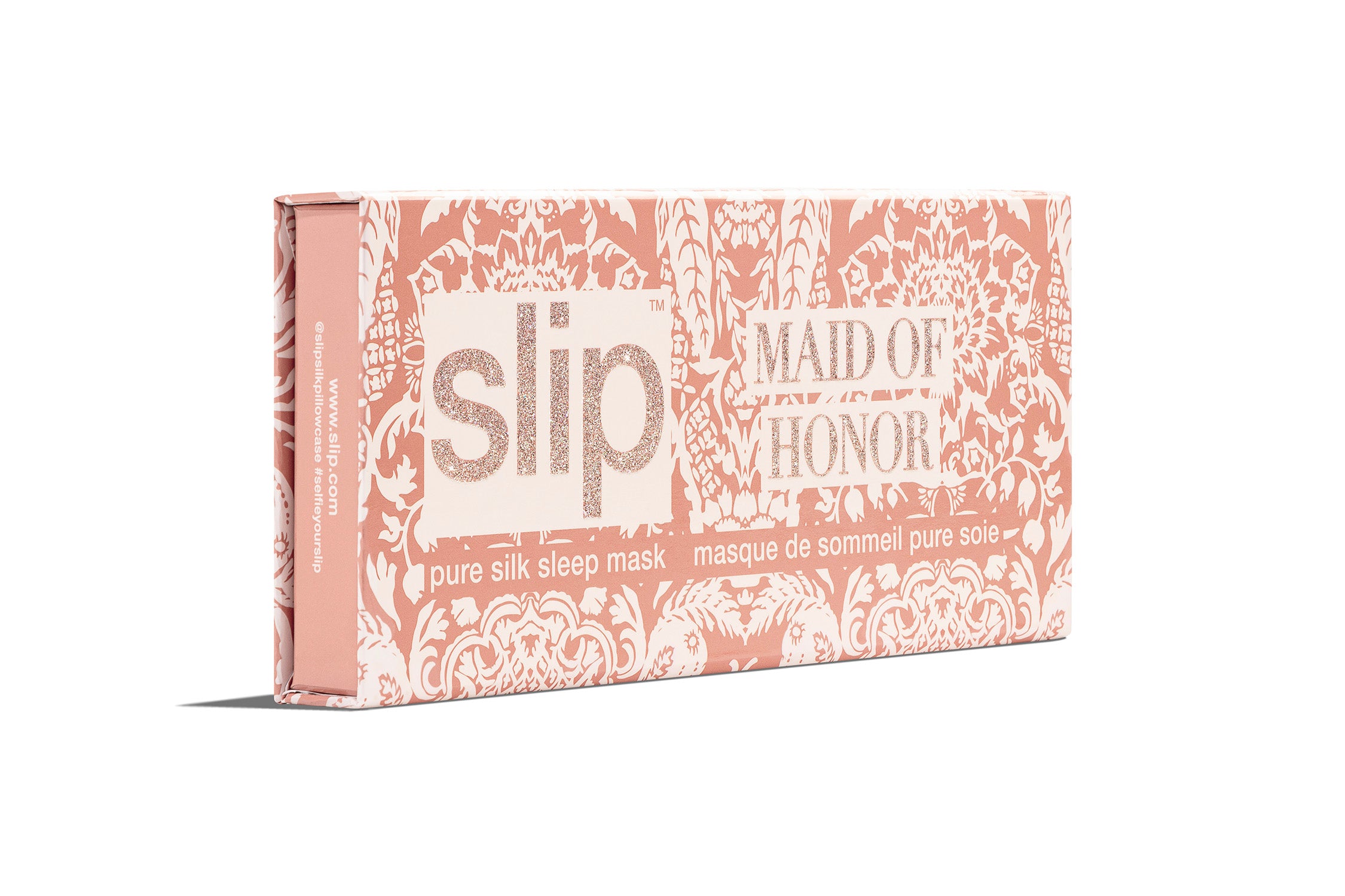Slip Maid of Honor masque nuit rose soie perle