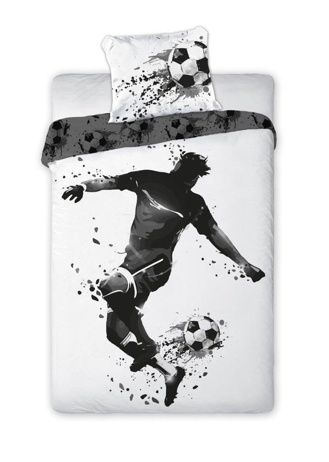 Texpot Bettwäsche parure de lit 140x200 cm football coton zip