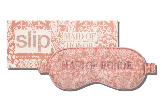 Slip Maid of Honor masque nuit rose soie perle