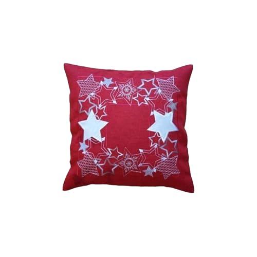 Texpot Kissenhüllen housse de coussin Noël étoiles grise