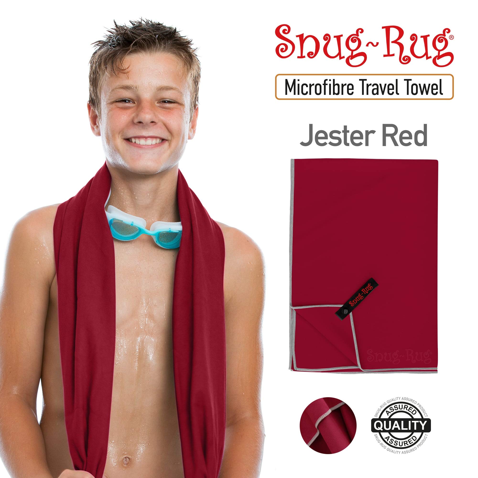 Snug Snug-Rug Microfibre serviette 80x160 cm rouge séchage rapide