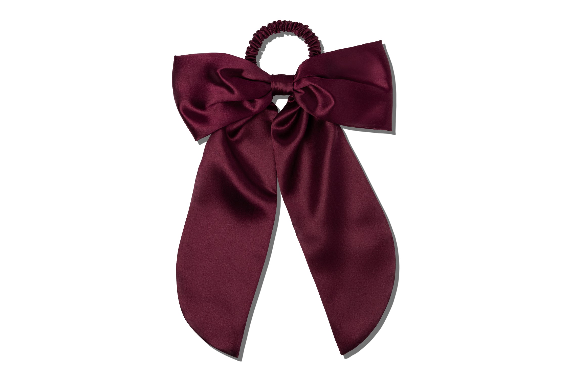Slip Hair Bow Noeud Cheveux Soie Rouge Crimson