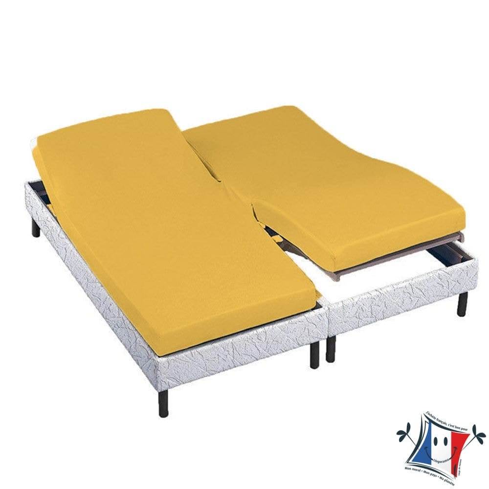 Lingorama Linge de lit Drap housse 2x90x200 percale blanc