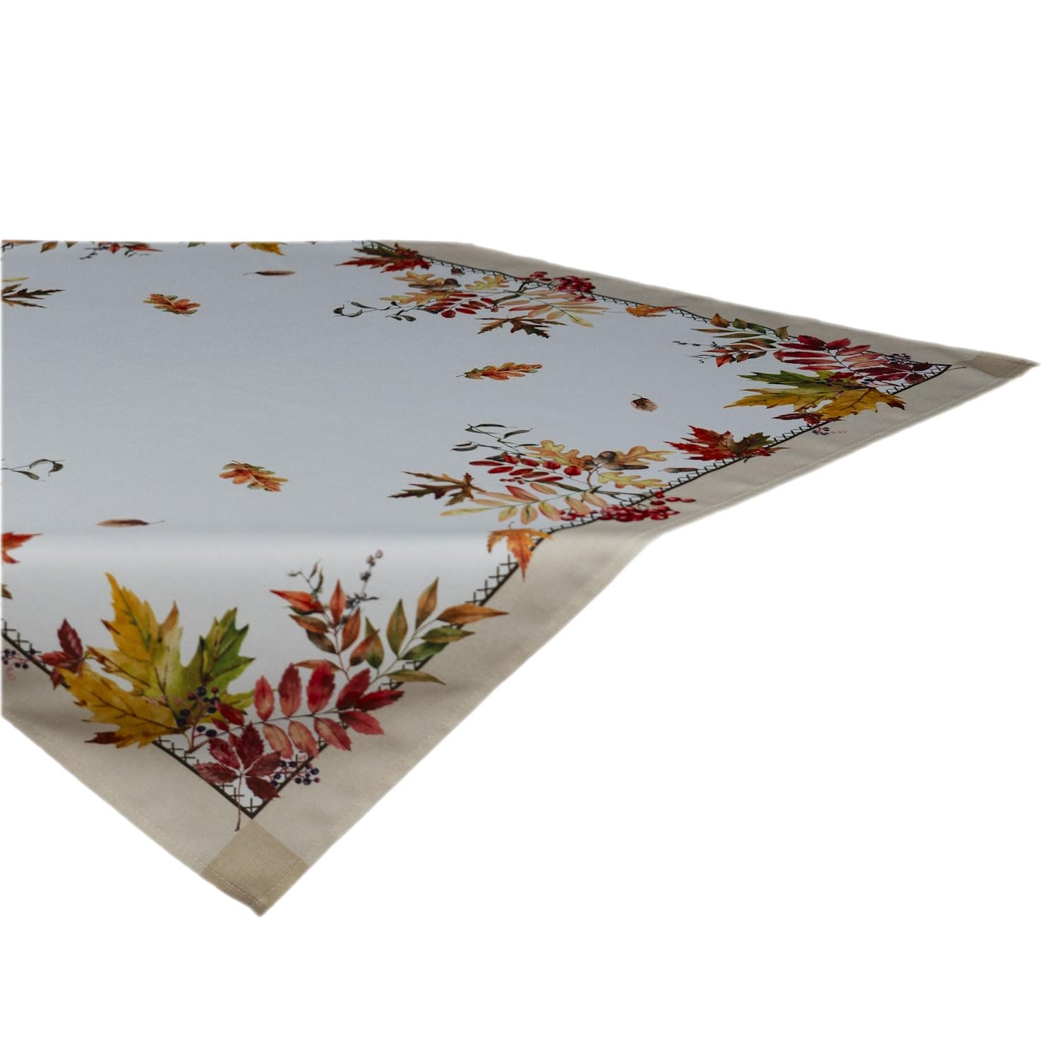 TEXPOT Tischdecken nappe 85x85 feuilles d'automne aquarelle