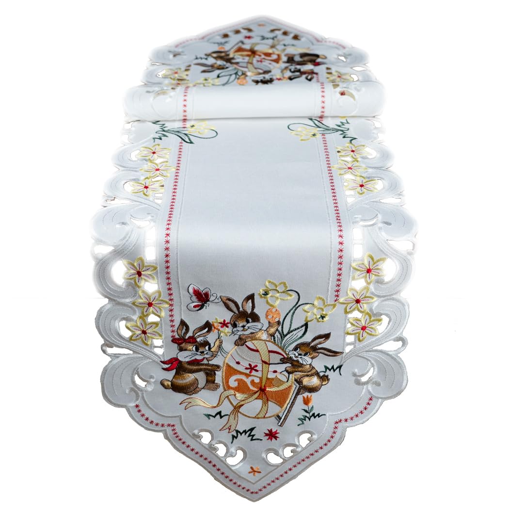 Texpot Tischläufer chemin de table 40x140 lapin Pâques
