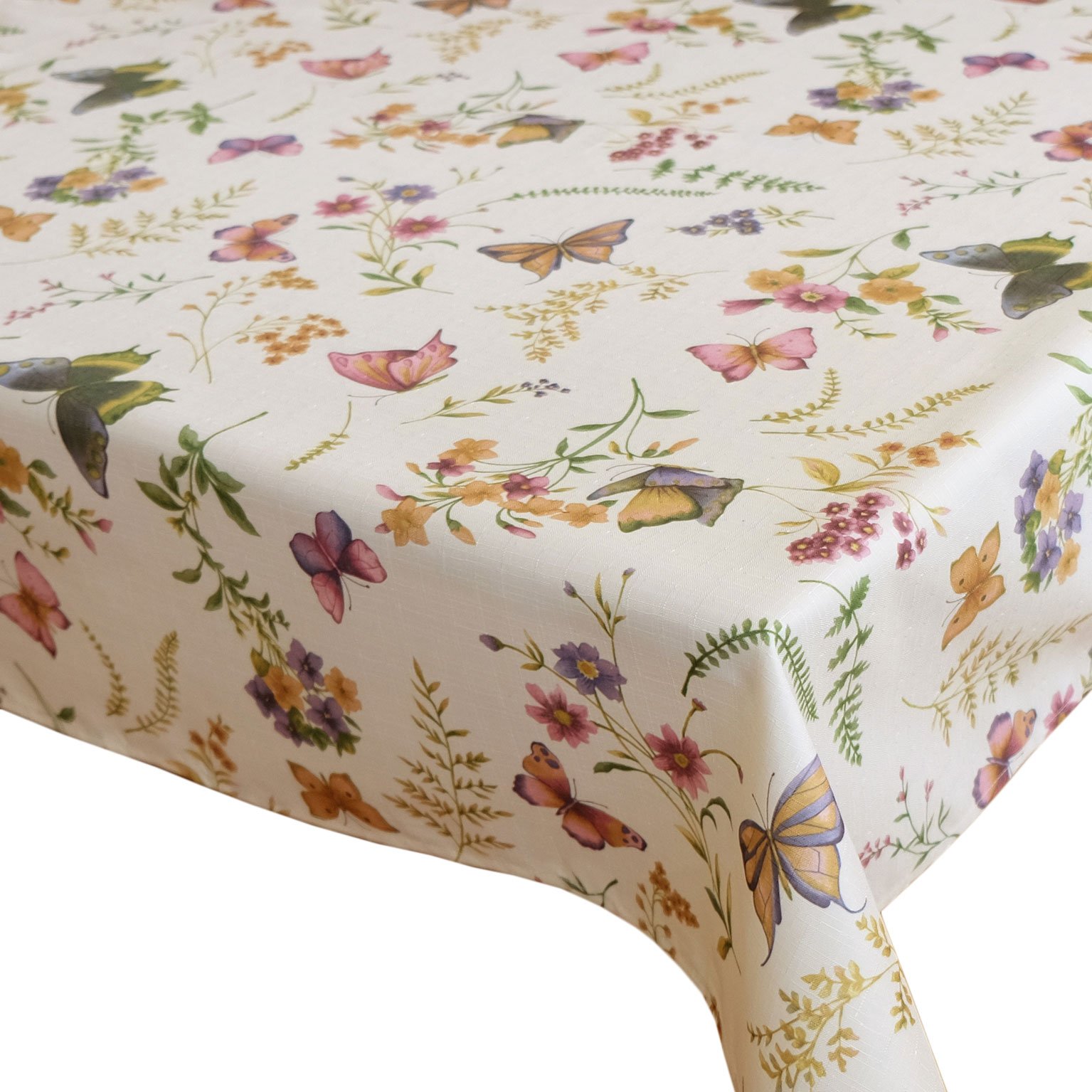 Texpot Tischdecken nappe ronde 130 cm papillon printemps