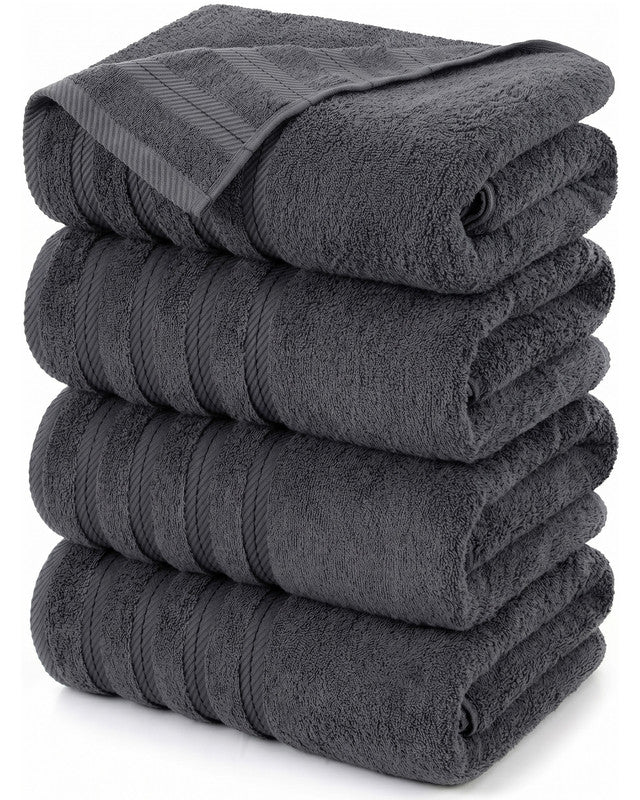 Utopia Bedding Towels serviette bain coton 30x60 blanche lot 4