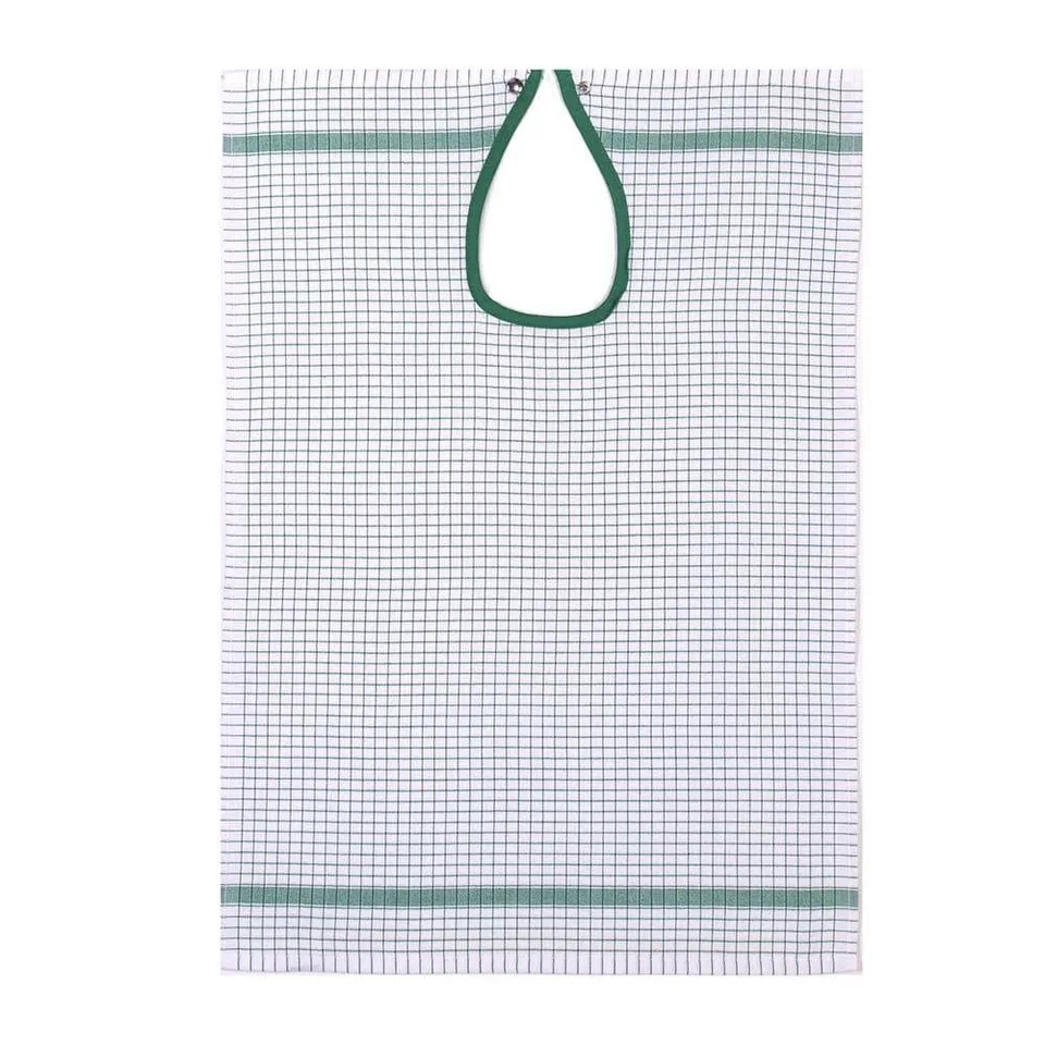 Gaufrex Bavoir adulte carreaux pur coton 50x80