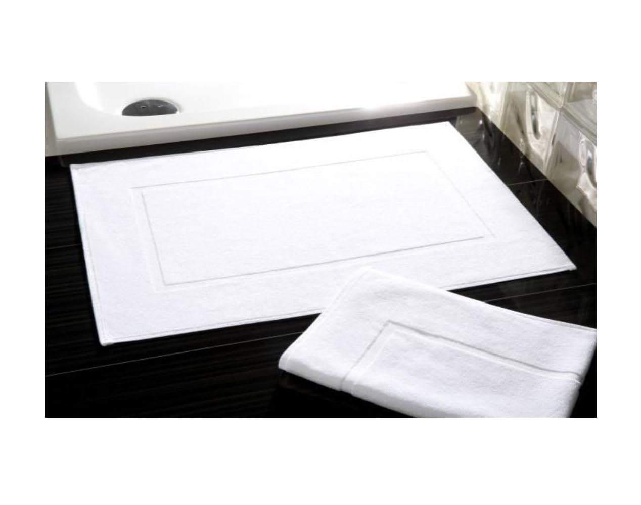 TEXPOT Badezimmer tapis de bain 50x70 cm coton gris clair