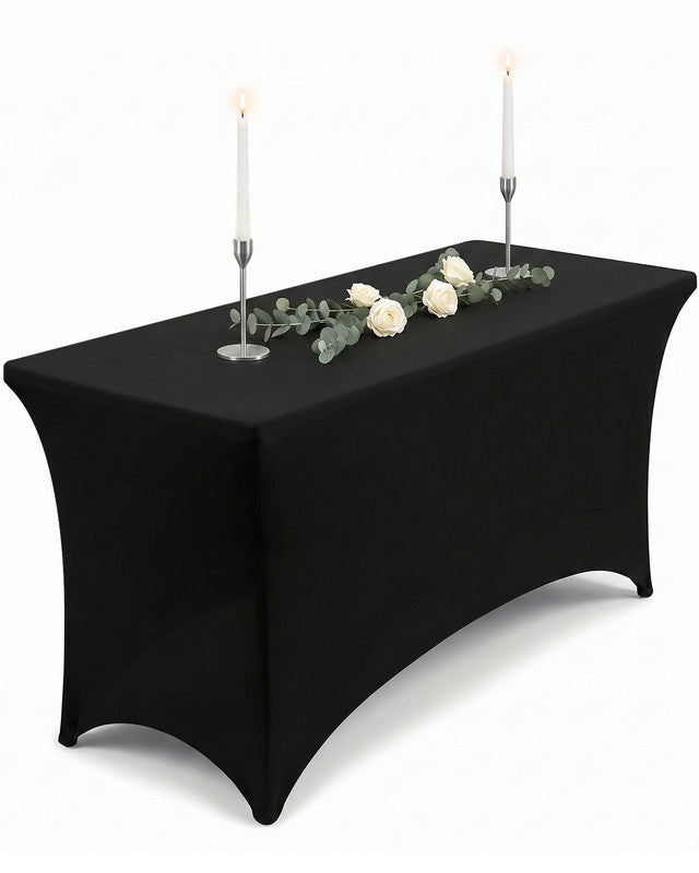 Utopia Bedding Table Linen nappe extensible noire 6 pieds lot 1