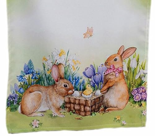 TEXPOT Tischläufer chemin de table 40x140 lapin de Pâques