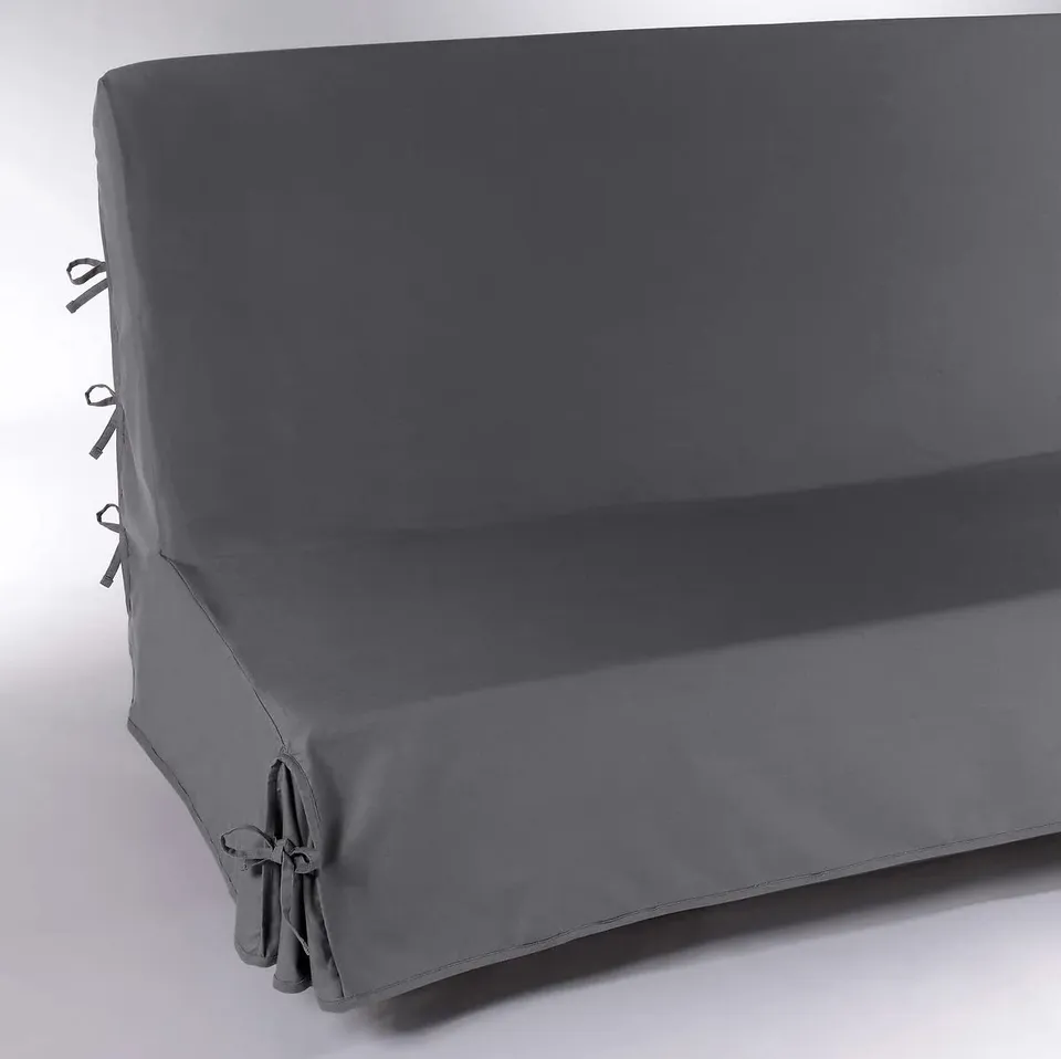 PROMO LINGE Housse Clic Clac 140x200cm Coton Anthracite