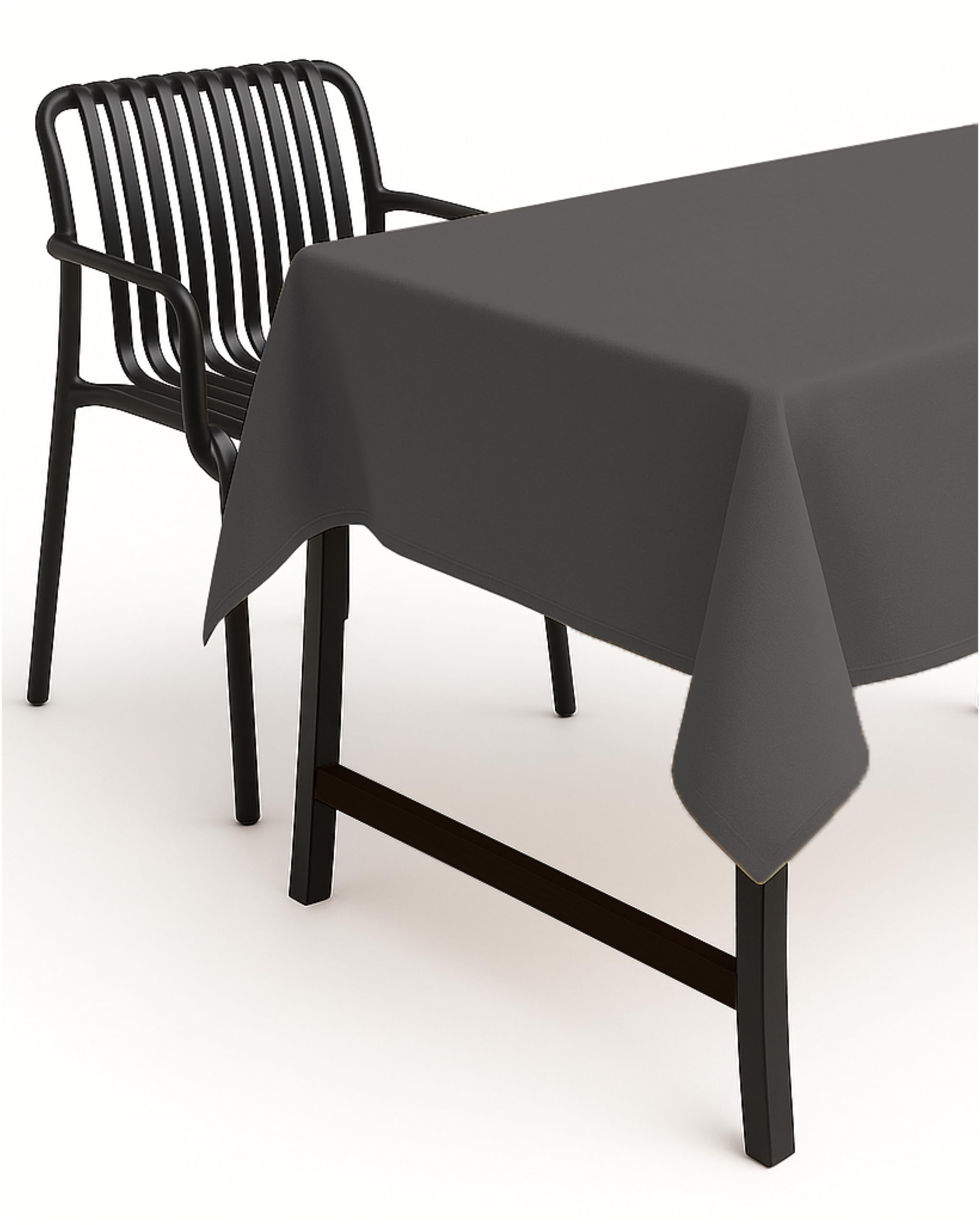 TEXPOT Gartentischdecken nappe ronde 160 gris foncé lin