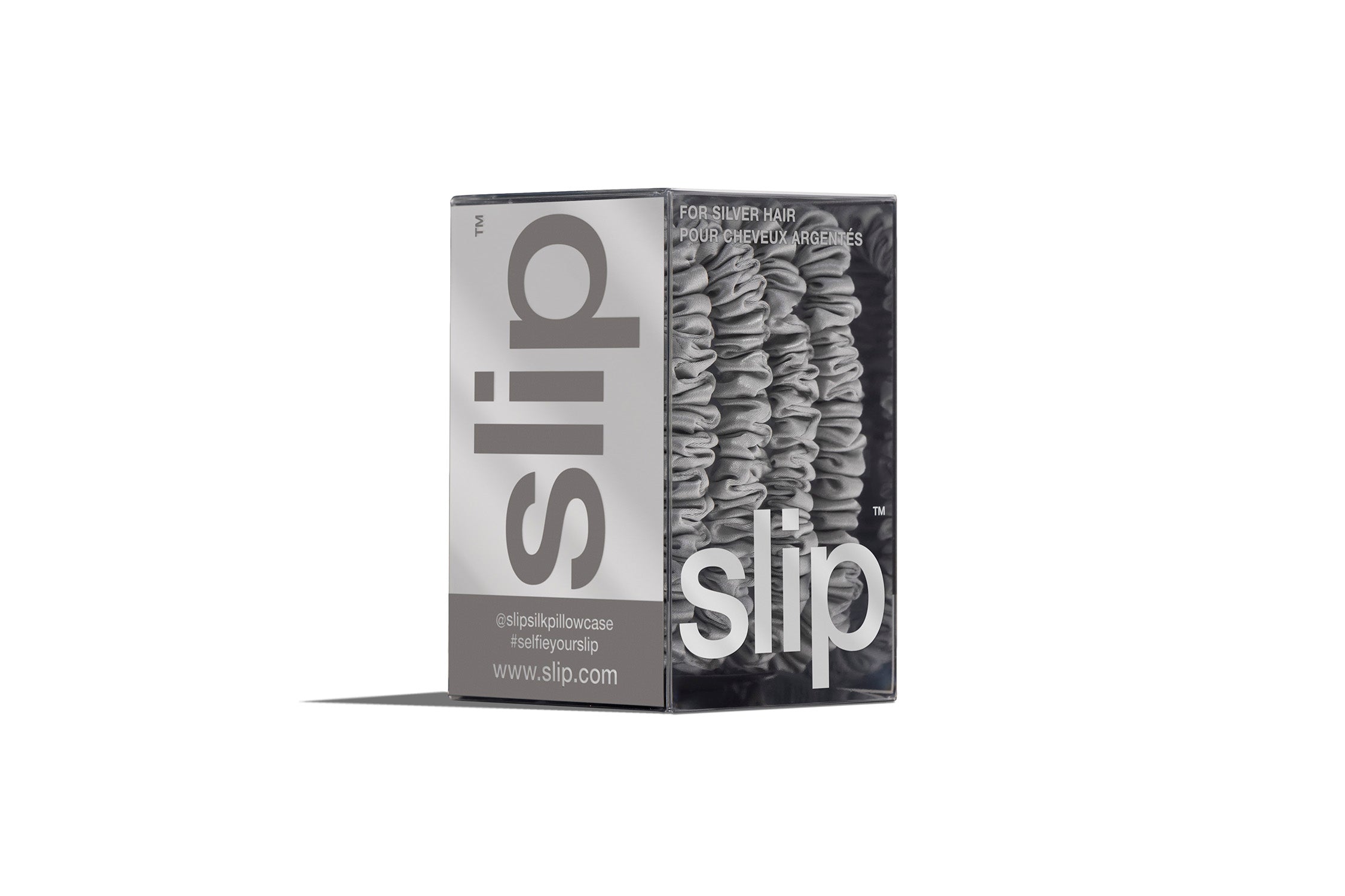 Slip Skinny Scrunchies Silver chouchou soie lot 4